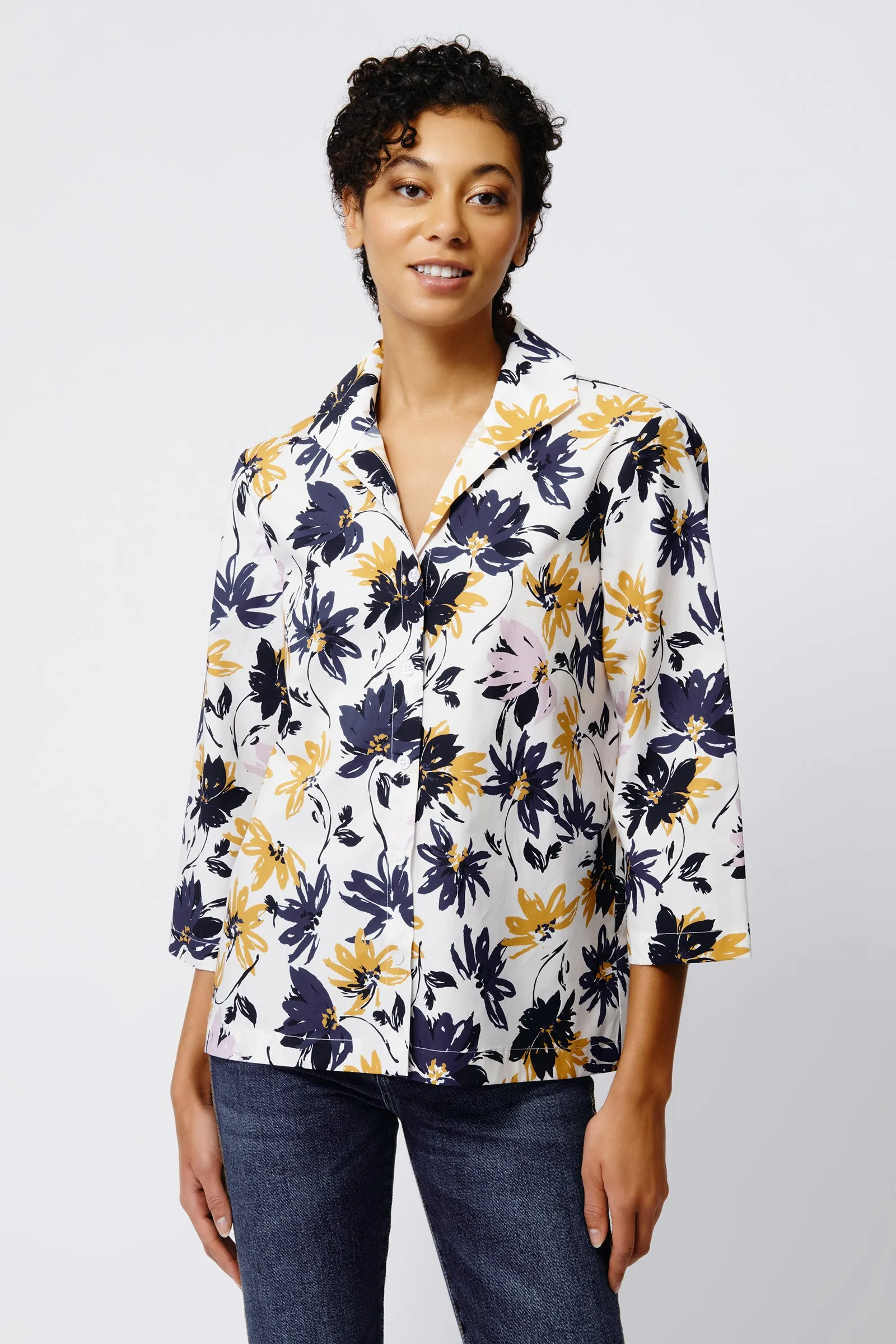3/4 Sleeve Ginna - Lavender Floral