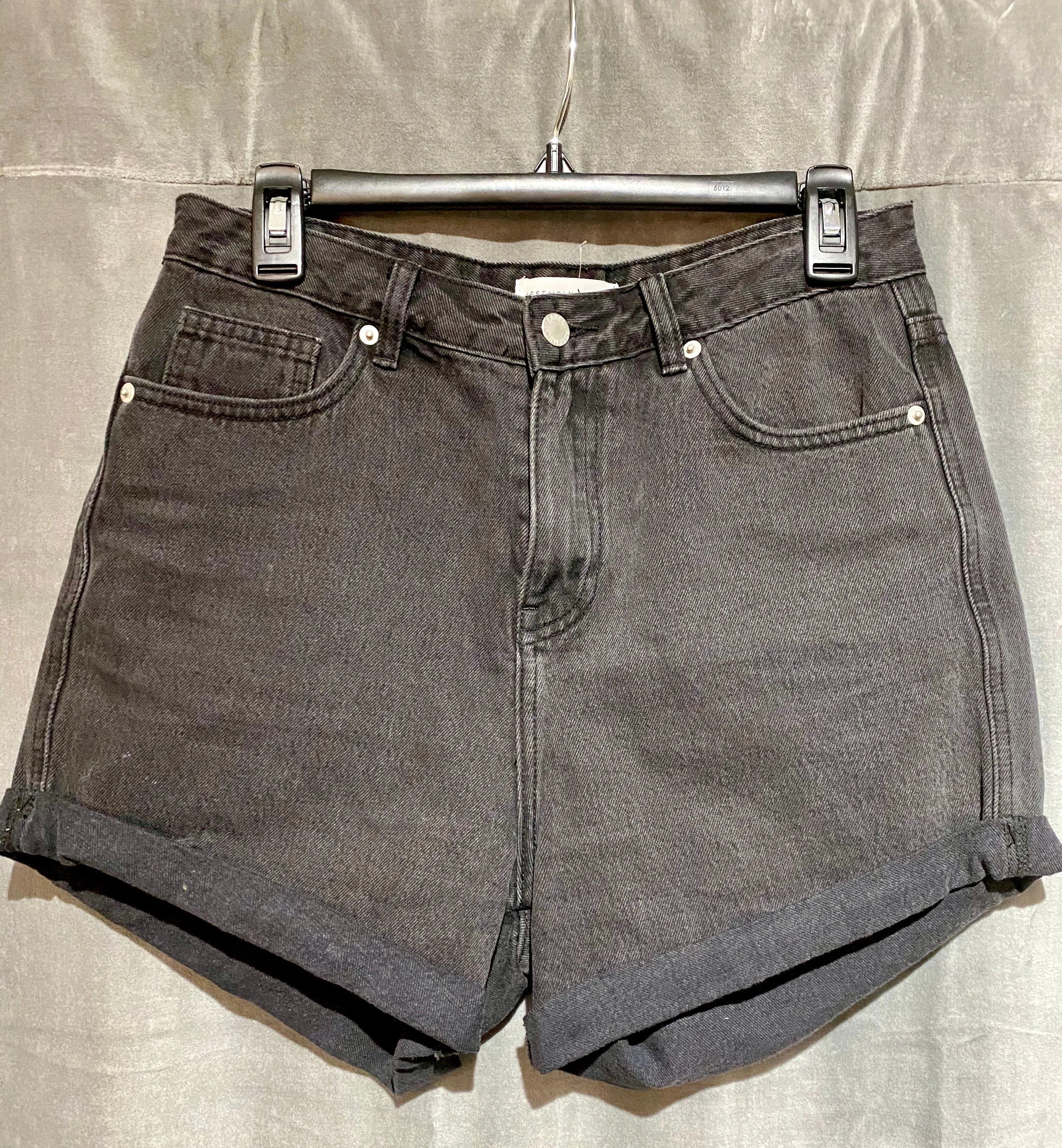 ASSEMBLY LABEL Rolled Hem short Washed Black Shorts