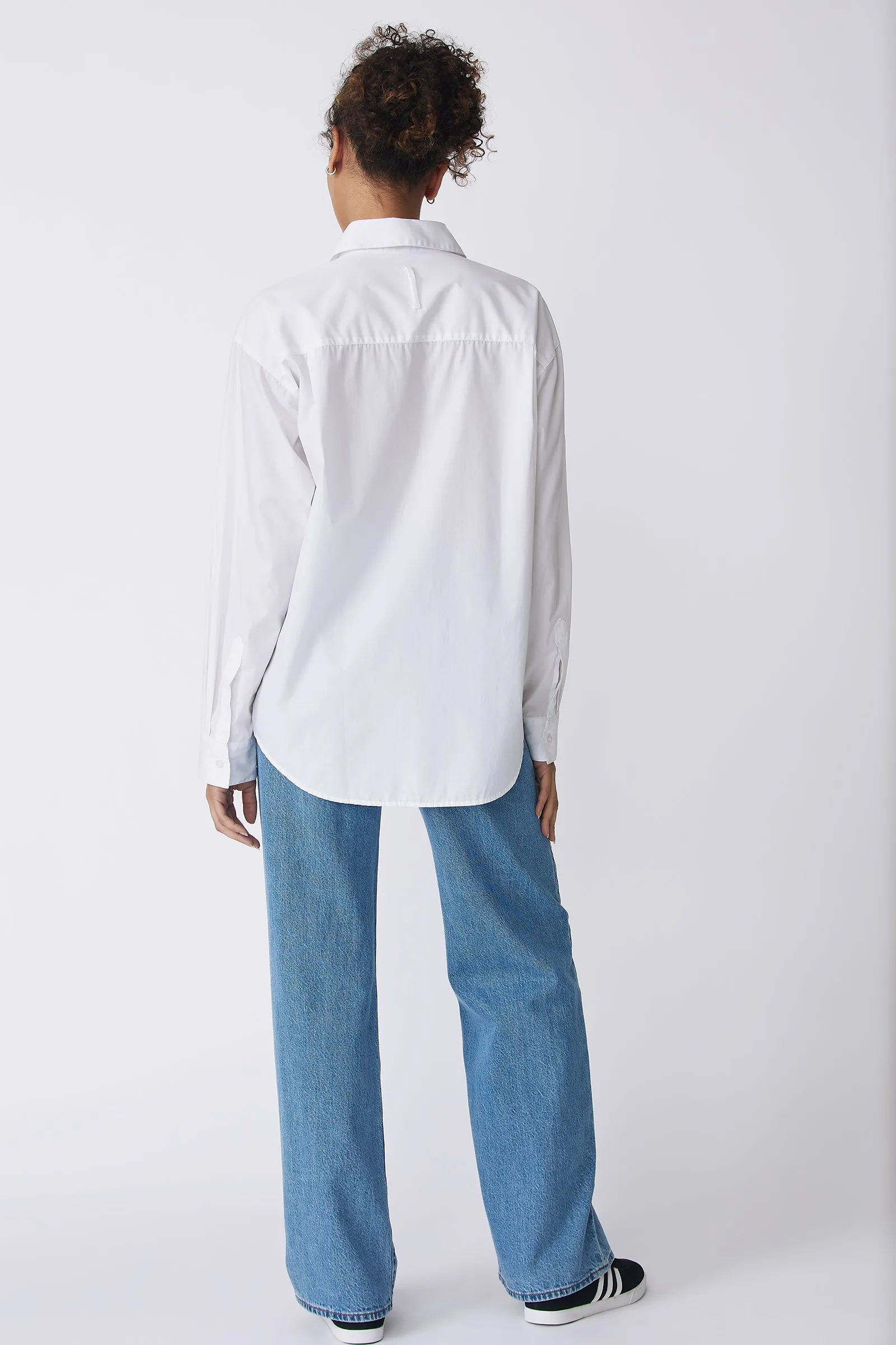 Joni Boyfriend Shirt - White Poplin
