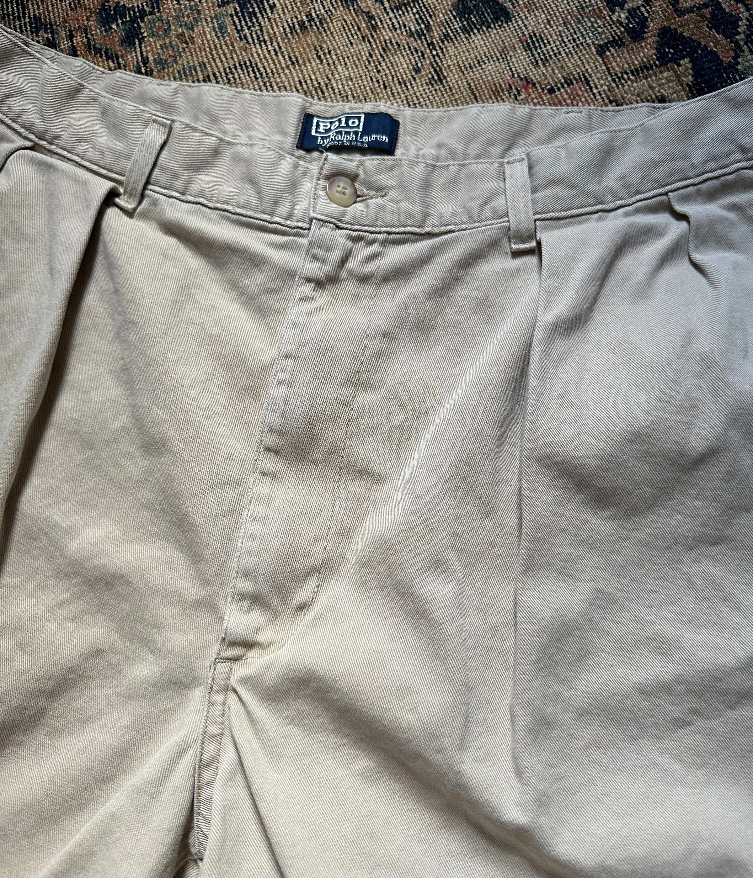 Vintage Polo Chino Pleated Shorts