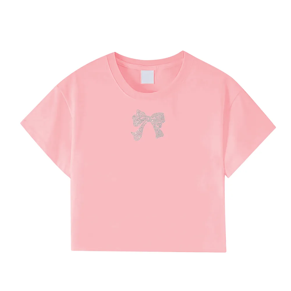 Women's Solid Color Bow T-Shirt