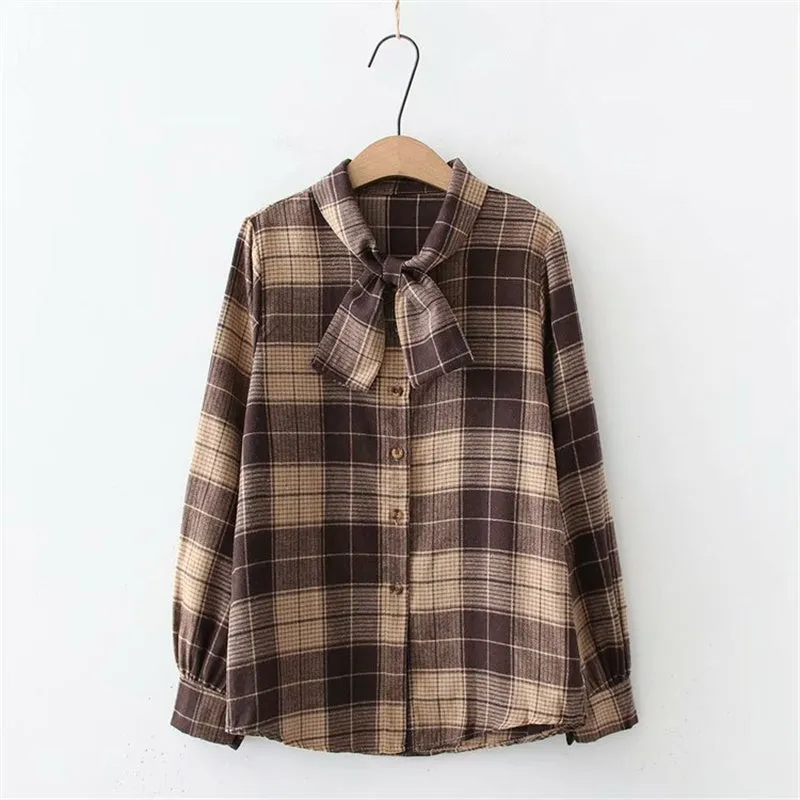 Women's Two Piece Plaid Shirt And Vest UB6188